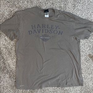 Harley-Davidson Olive Green Short Sleeve Logo Tee
